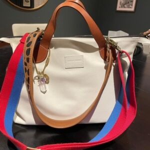 Parker Thatch Charlie handbag in Eggshell leather